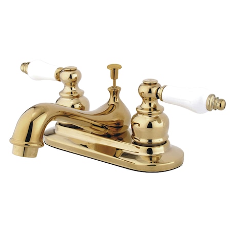 Kingston Brass 4" Centerset Bathroom Faucet, Polished Brass KB602B